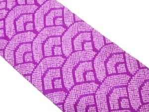 絞り　青海波模様　名古屋帯